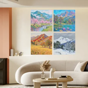 The Four Seasons Canvas Oil Painting HD Print Wall Art