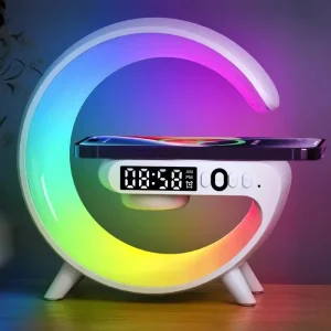 Christmas Gift 5.9" Fast Wireless Charger Desktop Stand Bluetooth Speaker