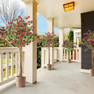 Artificial Bougainvillea Tree, Tall Potted Lifelike Tree Indoor